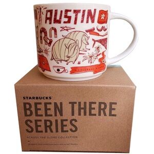 NEW 🤠 Starbucks Been There Austin Texas Coffee Cup Mug 14oz Collectible Gift